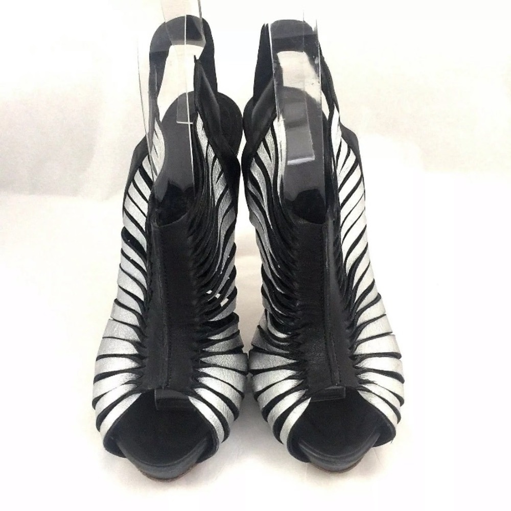 Alexander McQueen strappy sandal bootie.